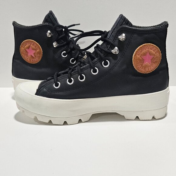 Converse Chuck Taylor Gore-Tex Lugged Leather Boots Black Women’s 7.5 NWT - Picture 1 of 12